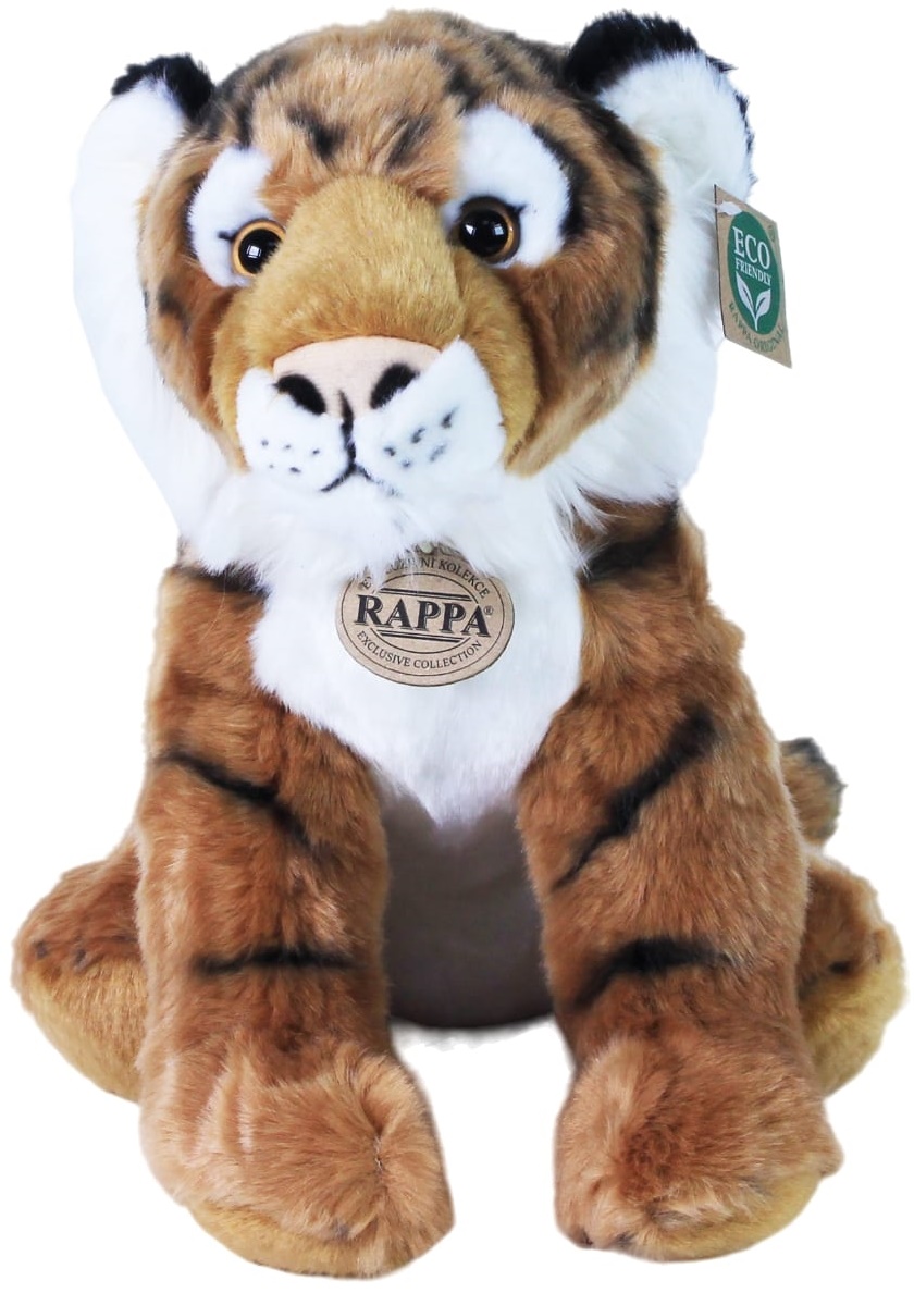 Jucărie de pluș Rappa Eco Friends - Tigru, așezat, 30 cm