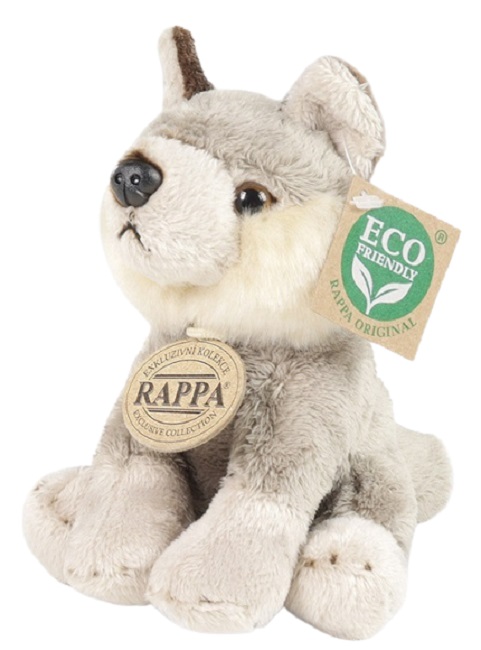 Jucărie de pluș Rappa Eco Friends - Lup, 15 cm