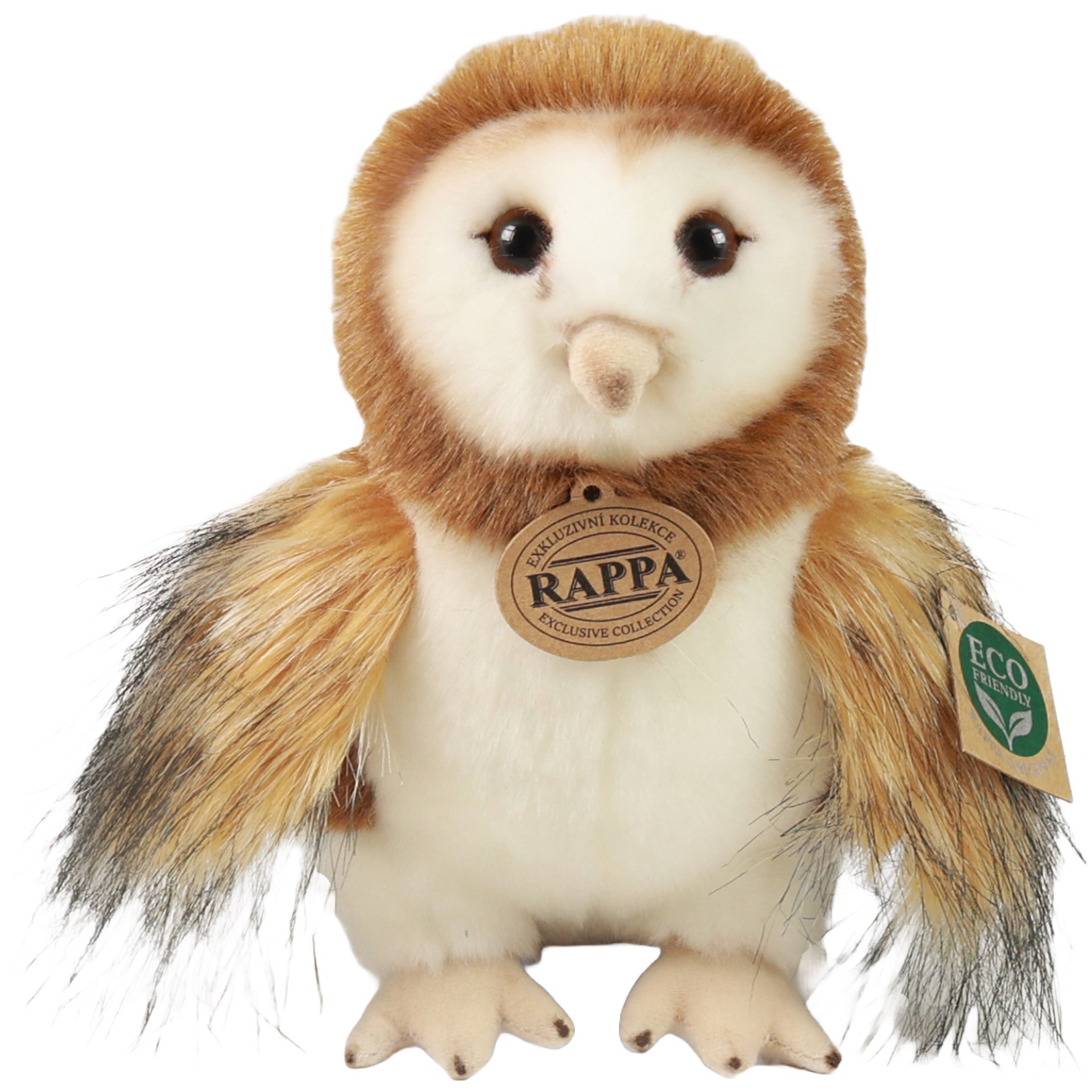 Jucărie de pluș  Rappa Eco prieteni - Bufnița Vizuitoare, 20 cm