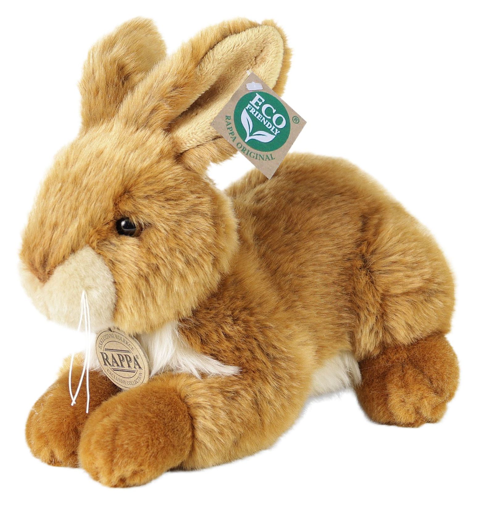 Jucărie de plus Rappa Eco Friends  - Iepurașul, 23 cm, maro