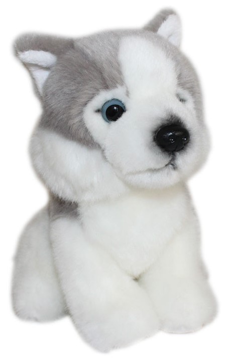 Jucărie de pluș Silky - Câine, labrador/husky, 15 cm, sortiment