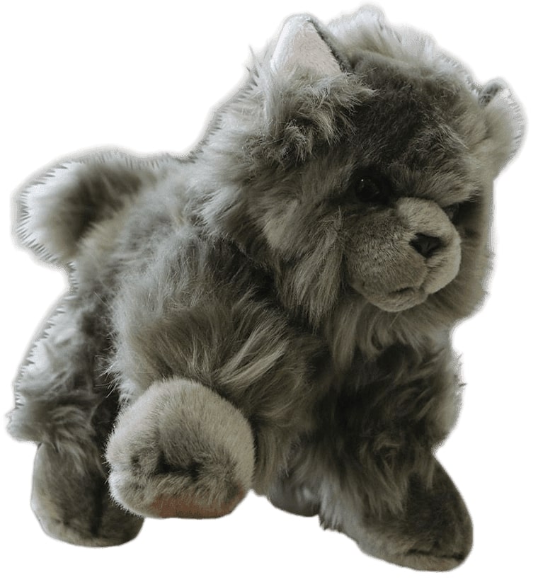 Jucarie de pluș Silky - Pisica persană, gri, 23 cm