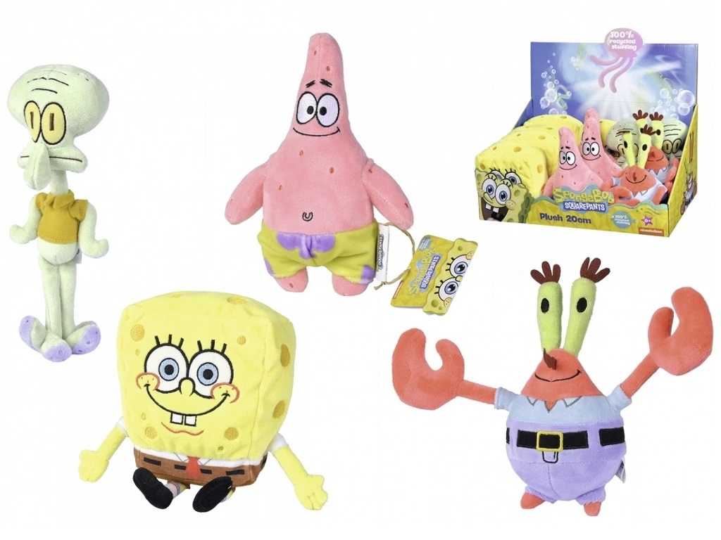 Jucărie de pluș Simba Toys - SpongeBob SquarePants, 20 cm, sortiment