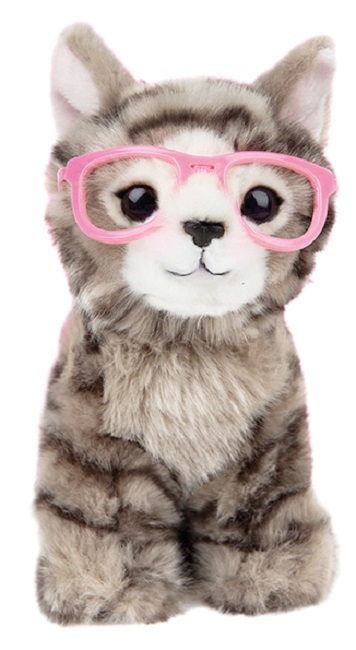 Jucărie de pluș Studio Pets - Pisică Britanică cu ochelari, Paige