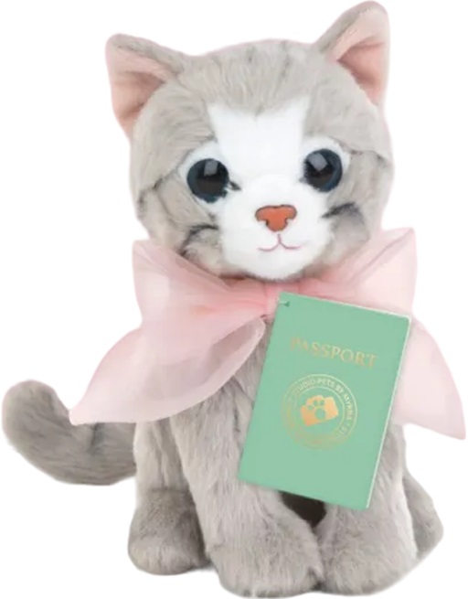 Jucărie de pluș  Studio Pets -Pisicuța de panglică Bella, 16 cm