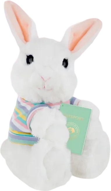 Jucărie de pluș Studio Pets - Iepuraș cu bluză colorată Bunbun, 16 cm