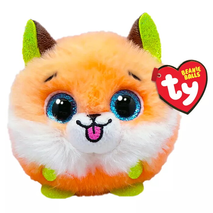 Jucărie de pluș  Ty Toys Beanie Balls - Vulpe Sherbet, 8 cm