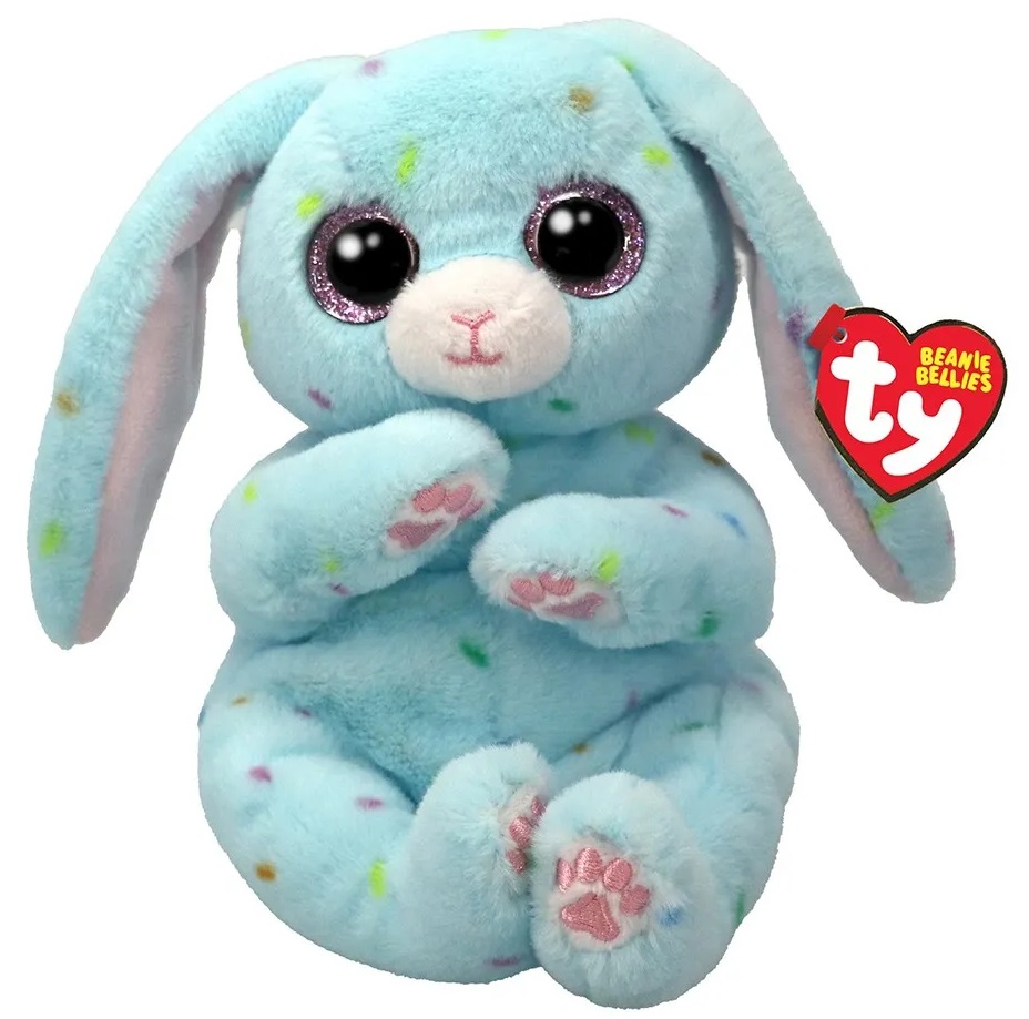 Jucărie de pluș TY Toys Beanie Bellies -Iepure Skippy, 15 cm