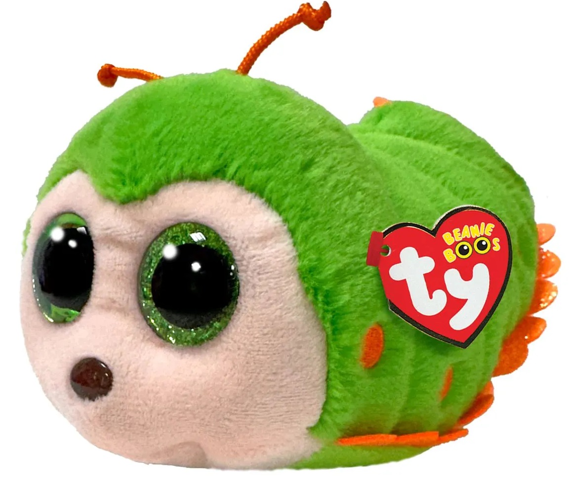 Jucărie de pluș  TY Toys Beanie Boos - Omida Pilar, verde, 15 cm