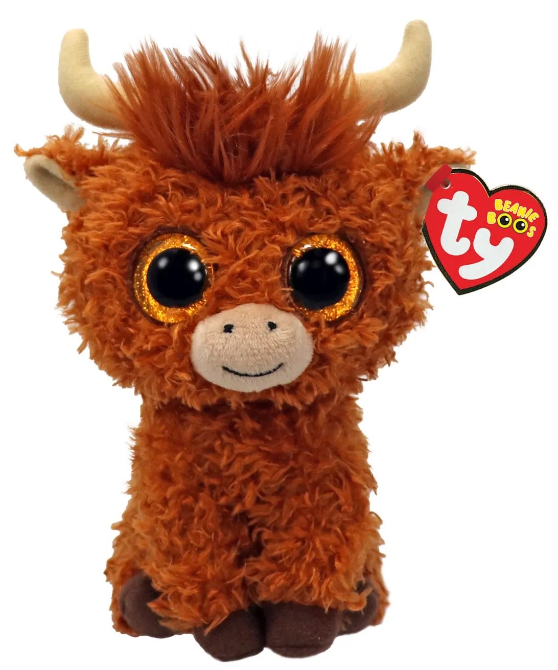 Jucărie de pluș  TY Toys Beanie Boos - Vacă Alfie, maro, 15 cm