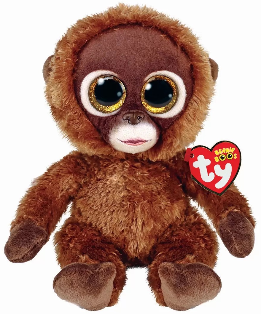 Jucărie de pluș  TY Toys Beanie Boos - Maimuţă Chessie, maro, 15 cm