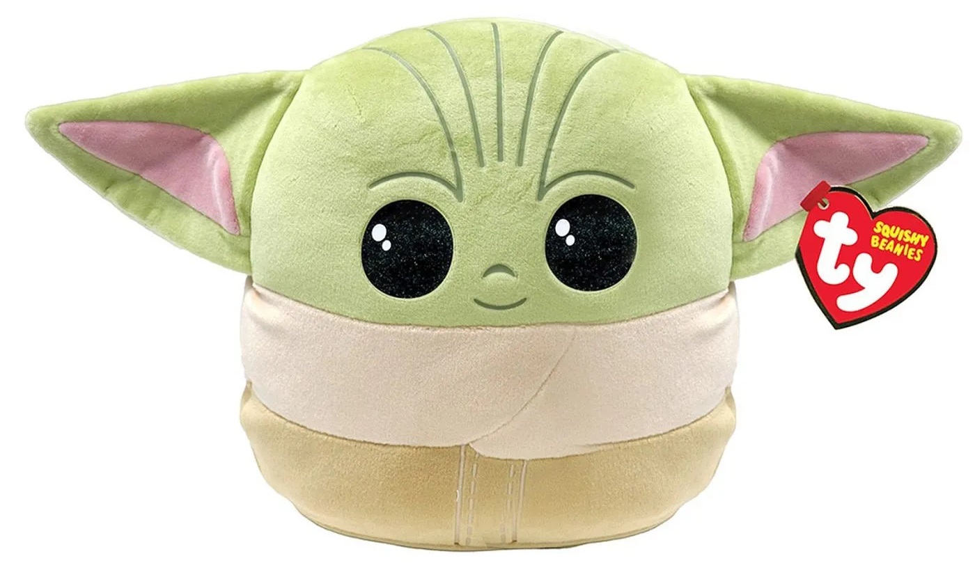 Jucărie de pluș  TY Toys Squish a Boos - Grogu, 22 cm