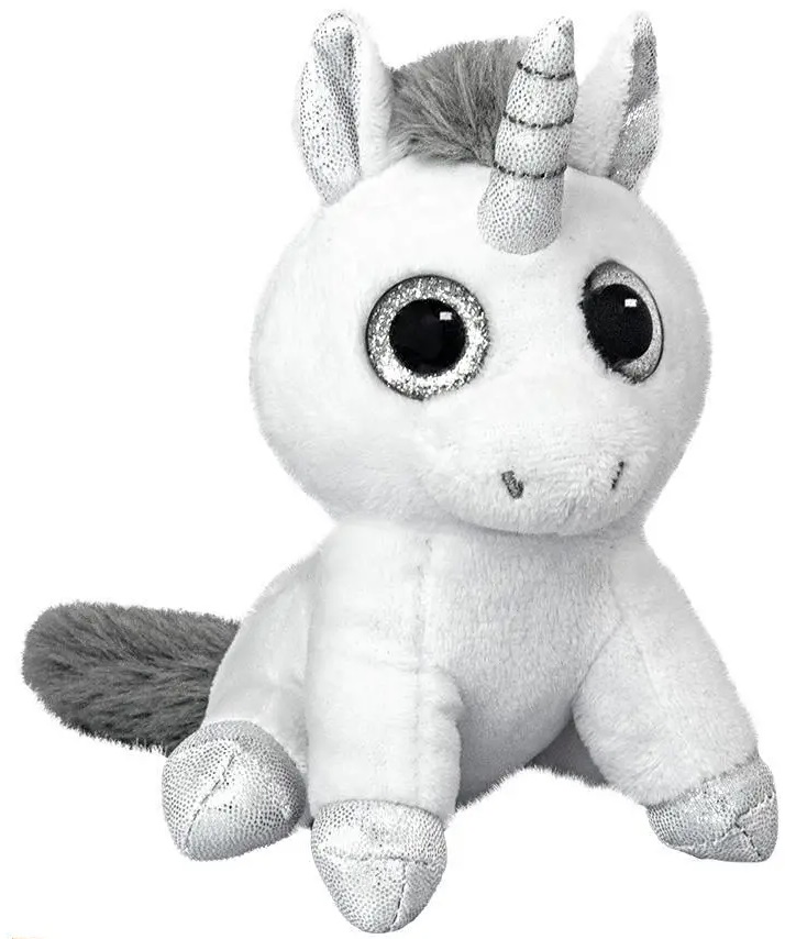 Jucărie de pluș Wild Planet - Unicorn gri, 21 cm