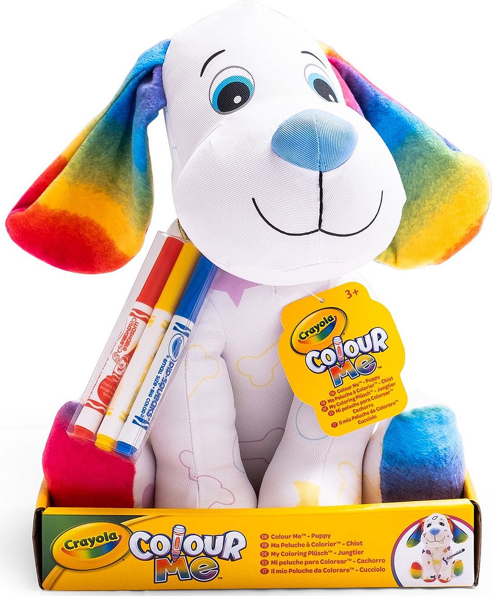 Jucărie de pluș pentru colorat Crayola Colour Me - Cățeluș