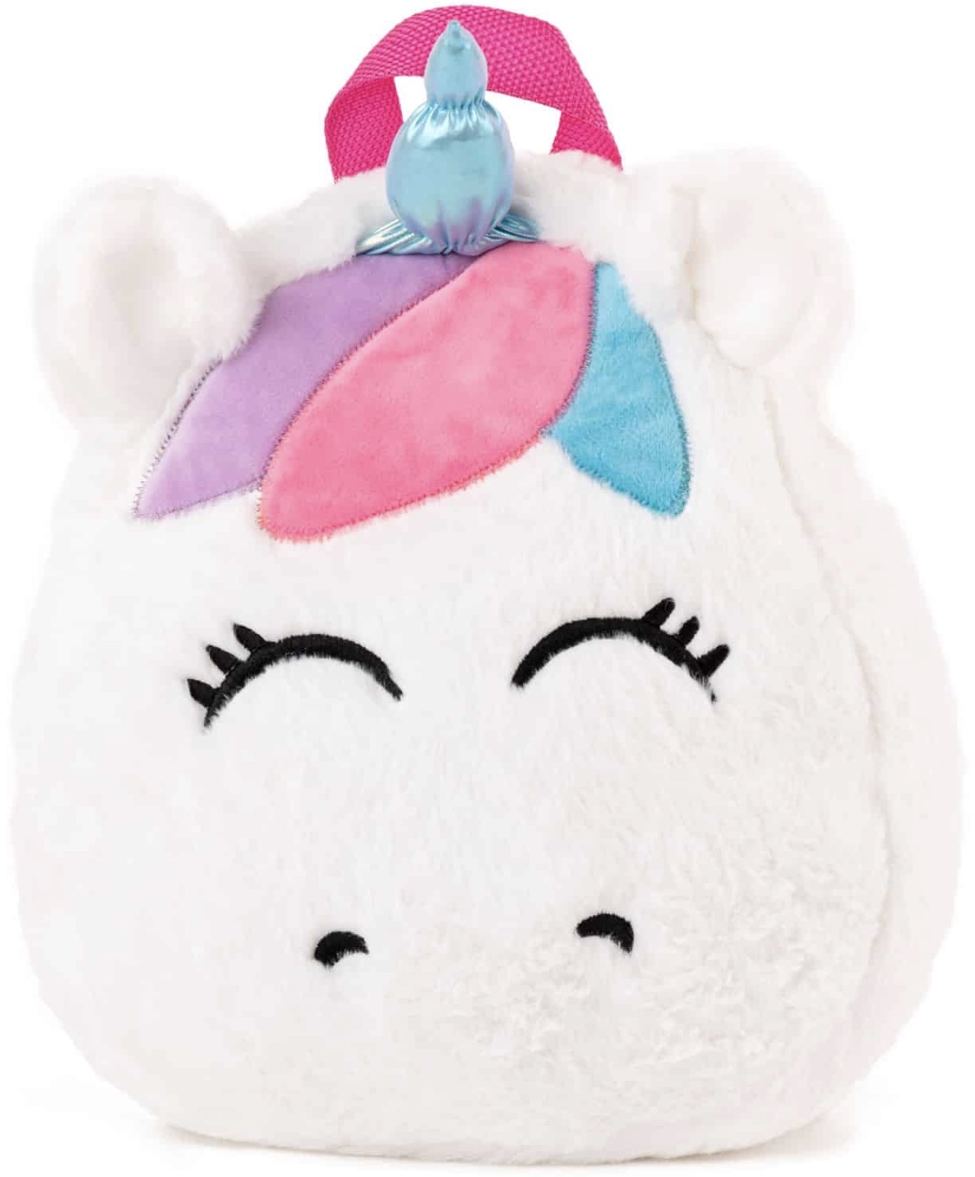 Rucsac de pluș pentru grădiniță Amek Toys - Rucsac unicorn, 28 cm