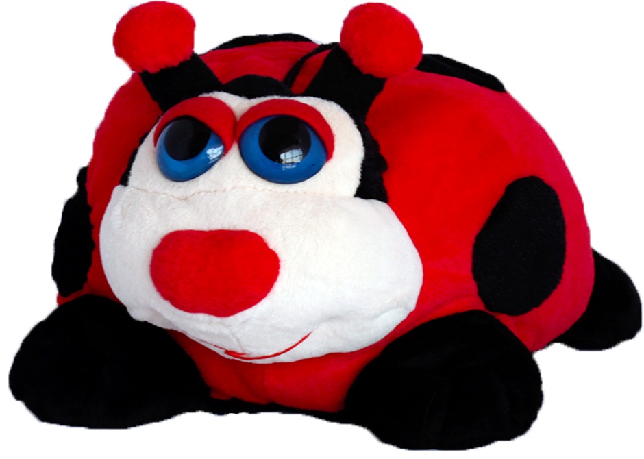 Pernă de pluș Amek Toys - Ladybug, 36 cm