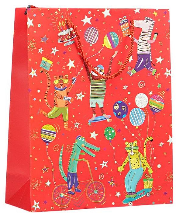 Pungă cadou Pentru copii - 26 х 32 х 10 cm, roşu