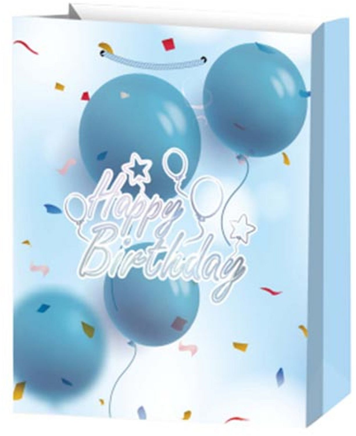 Pungă de cadou Happy Birthday - 26 х 32 х 10 cm, albastru