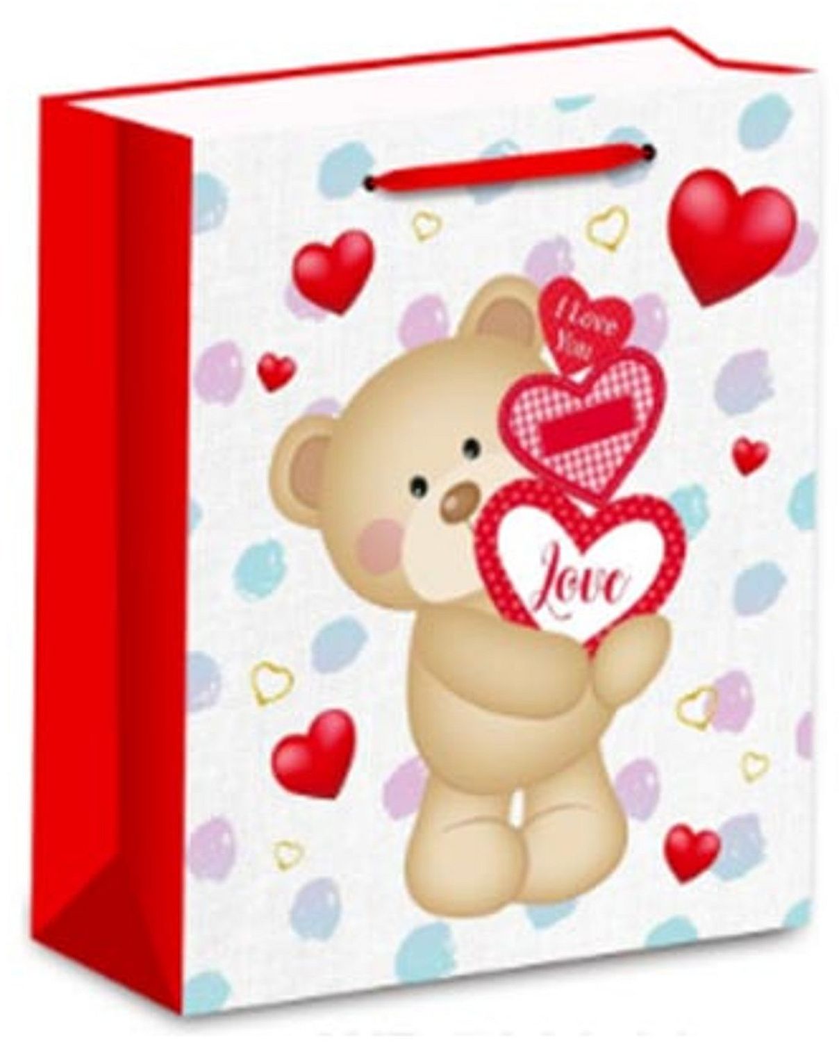 Pungă cadou Love - 26 х 32 х 10 cm, design 1