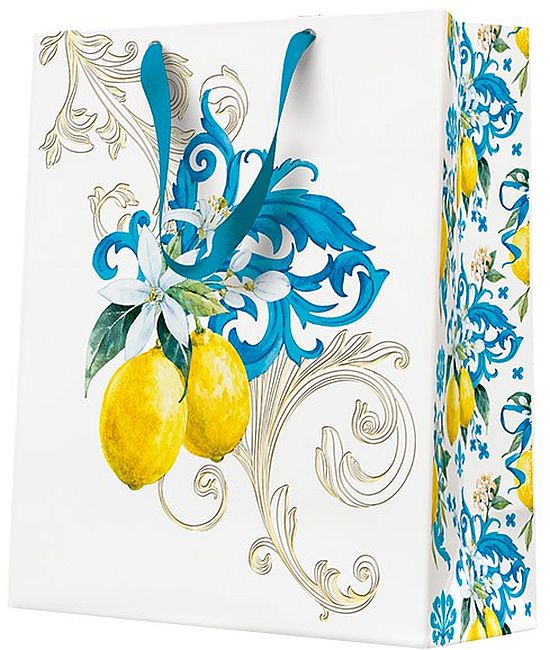 Pungă de cadou PAW - Baroque Lemon Sicilian Bloom, 20 x 25 x 10 cm