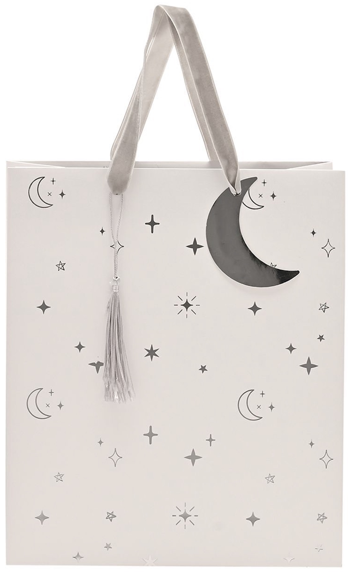 Pungă cadou Widdop Bambino - Moons and Stars, 25.5 x 21.5 x 3 cm