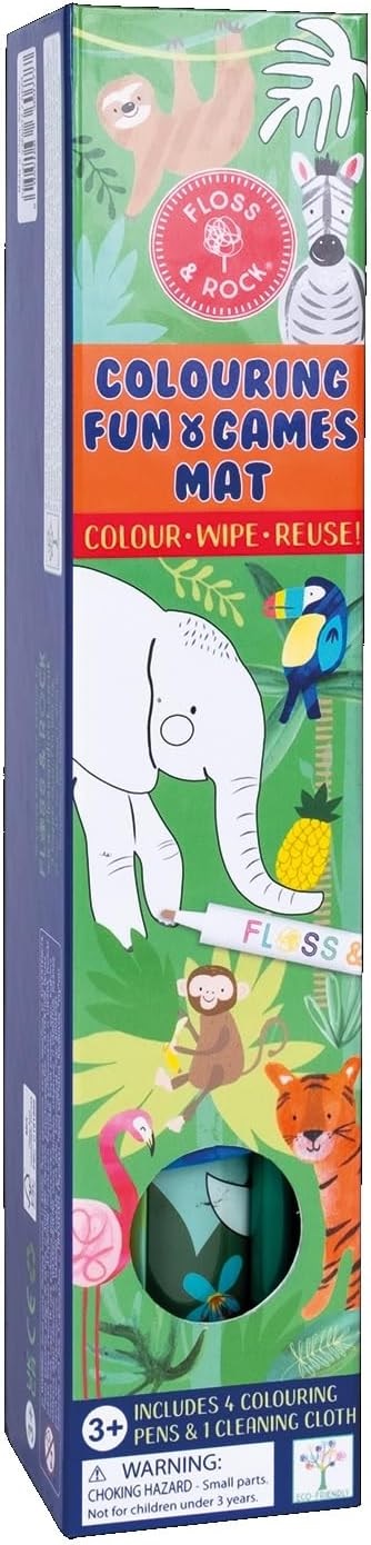 Covoraș de activități Floss and Rock - Colorează și distrează-te, junglă