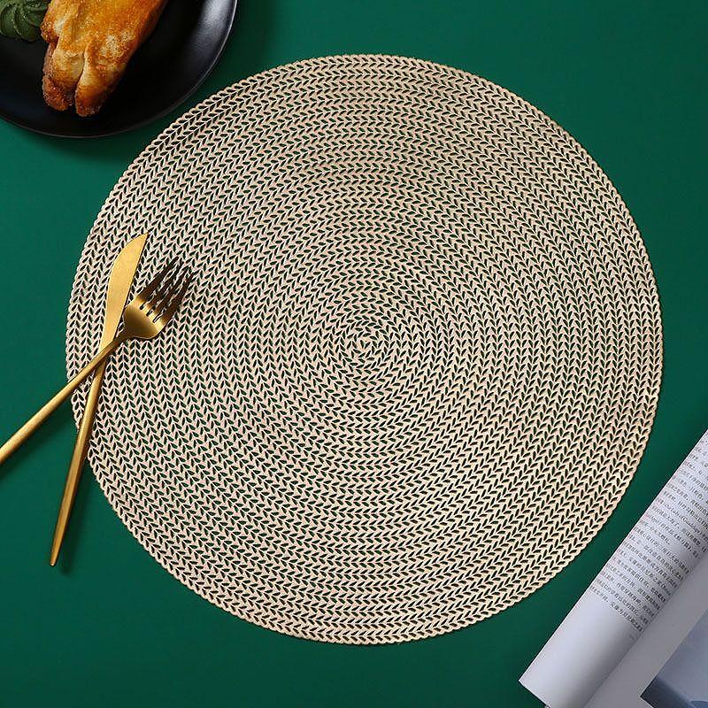 Suport pentru farfurie Morello - Gold Wheat, 38 cm, auriu