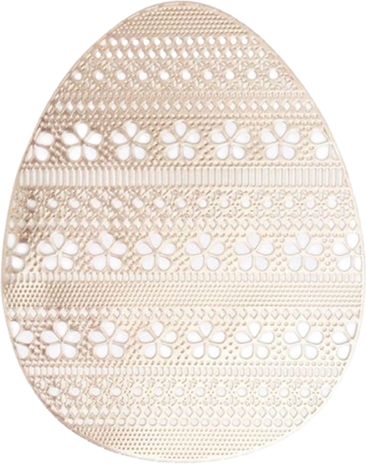 Suport pentru farfurie Morello - Rose Gold Flower, 39 х 31 cm