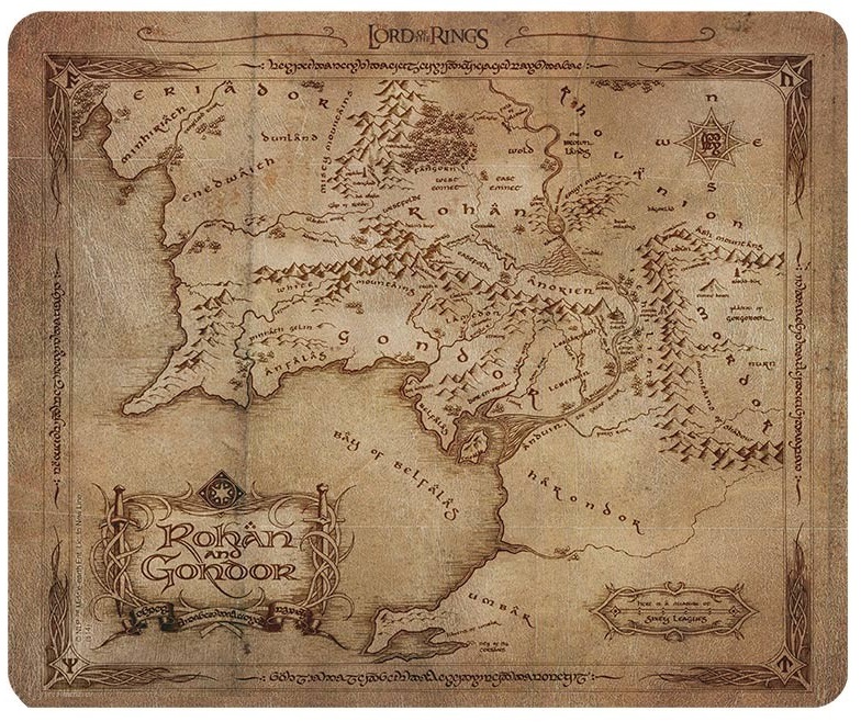 Mousepad ABYstyle Movies: Lord of the Rings - Rohan & Gondor map