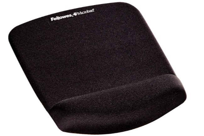 Mouse pad Fellowes - Plushtouch, ergonomic, S, moale, negru