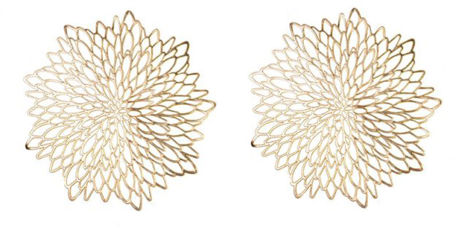 Suporturi pentru pahare Morello - Golden Hibiscus, 6 buc, 10 cm