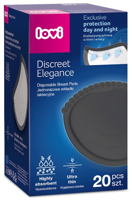 Tampoane de san  Lovi Discreet Elegance - 20 buc., negre