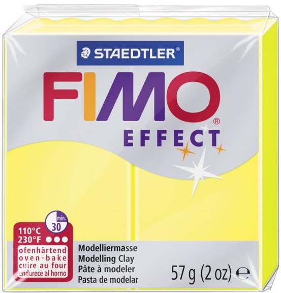 Lut polimeric Staedtler Fimo Effect - galben neon, 57 g