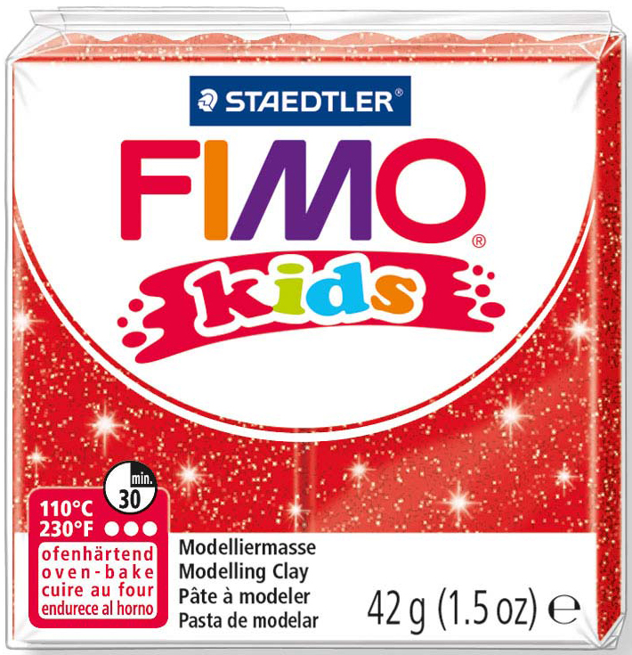 Lut polimeric Staedtler Fimo Kids - culoare rosu stralucitor