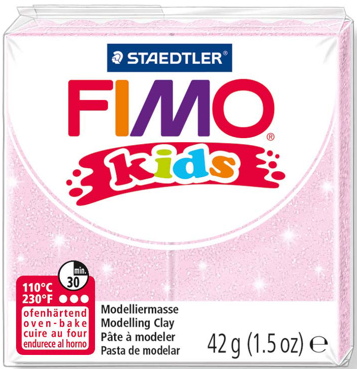 Lut polimeric Staedtler Fimo Kids - Roz perlat