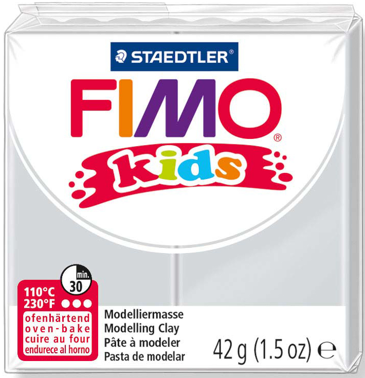 Lut polimeric Staedtler Fimo Kids - culoare gri deschis