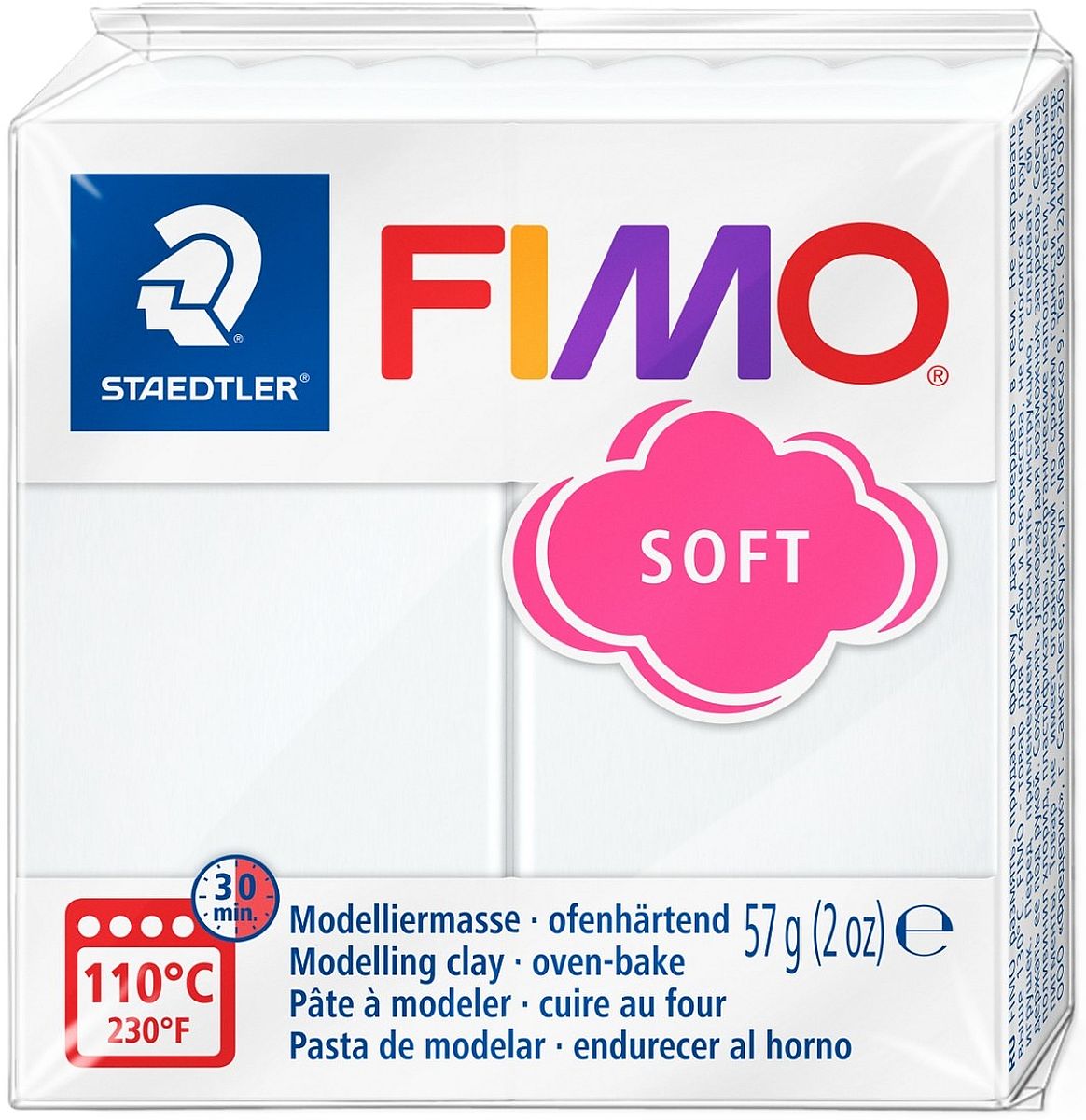 Lut polimeric Staedtler Fimo Soft - Alb, 57 g