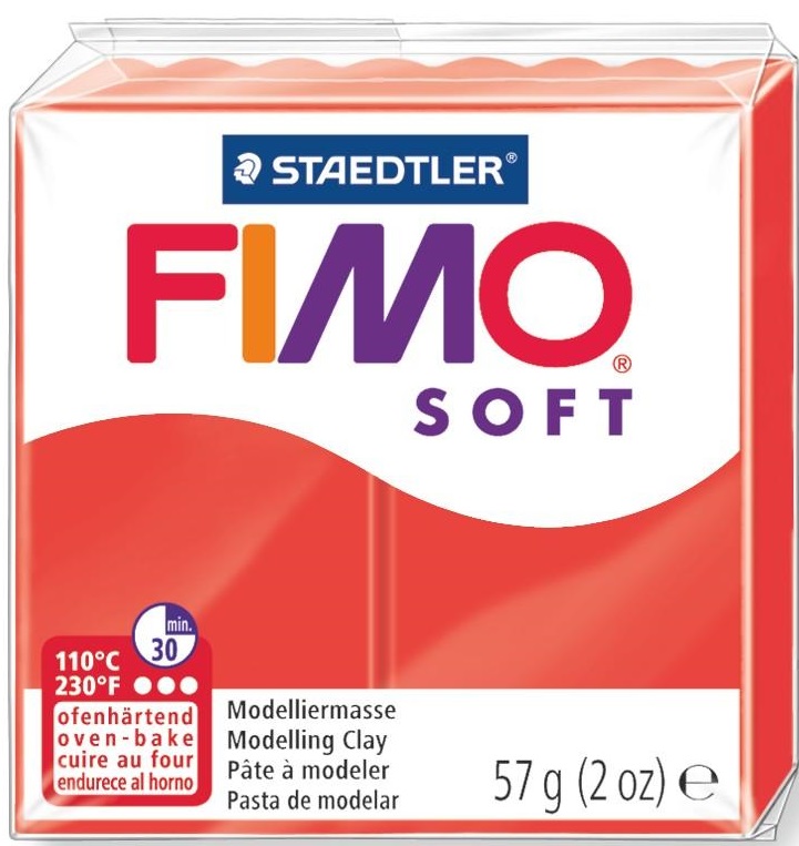Lut polimeric Staedtler Fimo Soft - 57 g, rosu
