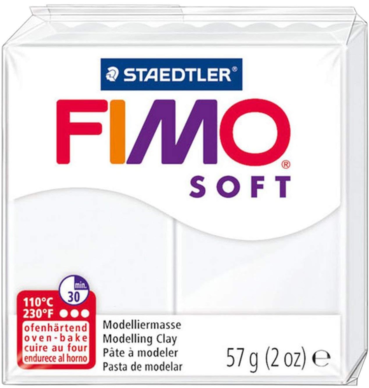 Lut polimeric Staedtler Fimo Soft - 57 g, gri