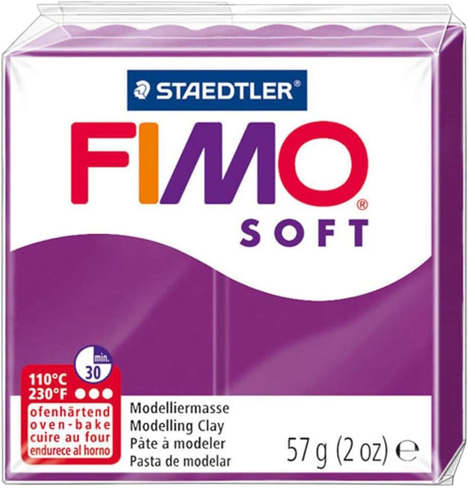 Lut polimeric Staedtler Fimo Soft - 57 g, purpuriu