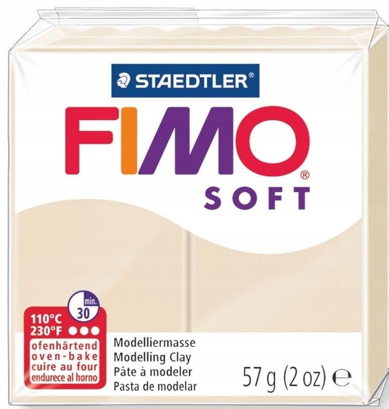Lut polimeric Staedtler Fimo Soft - 57 g, culoarea nisipului