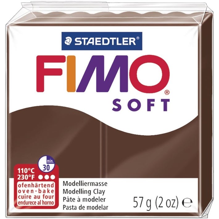 Lut polimeric Staedtler Fimo Soft - 57 g, ciocolata 75