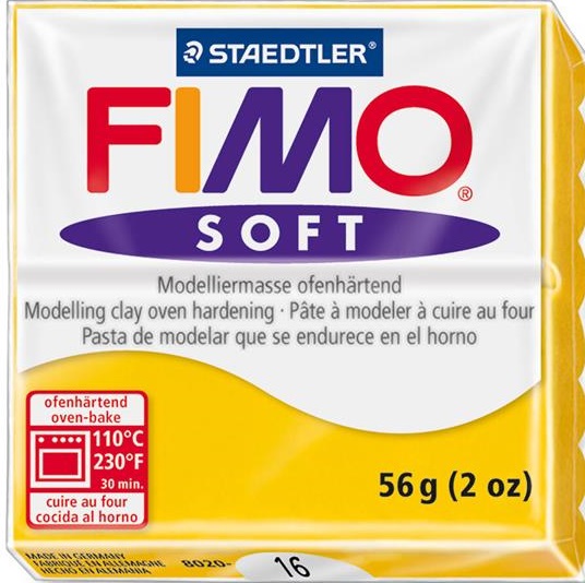 Lut polimeric Staedtler Fimo Soft - 57 g, floarea soarelui