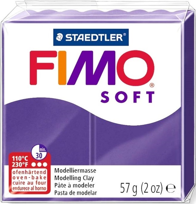 Lut polimeric Staedtler Fimo Soft - 57 g, pruna
