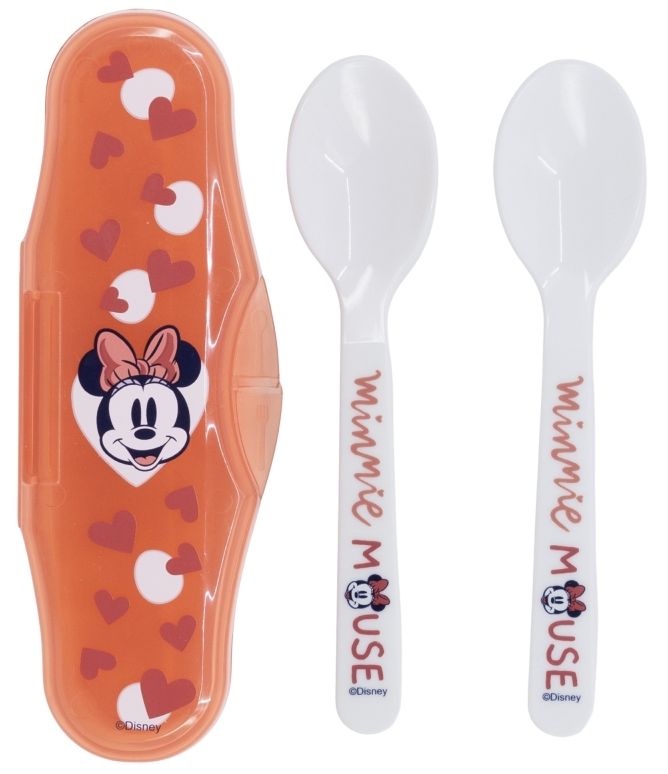 Linguri din polipropilenă într-o cutie Stor - Minnie Mouse Heart Full, 2 buc