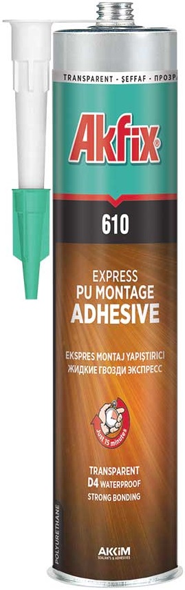 Lipici poliuretanic Akfix - 610 Pu Express, 310 ml, incolor