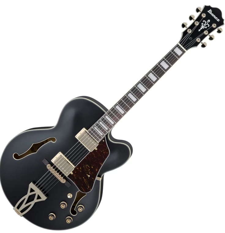 Chitară semi-acustică Ibanez - AF75G, Negru plat