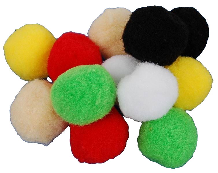 Pompoane Fandy - 40 mm, 12 buc., diferite culori