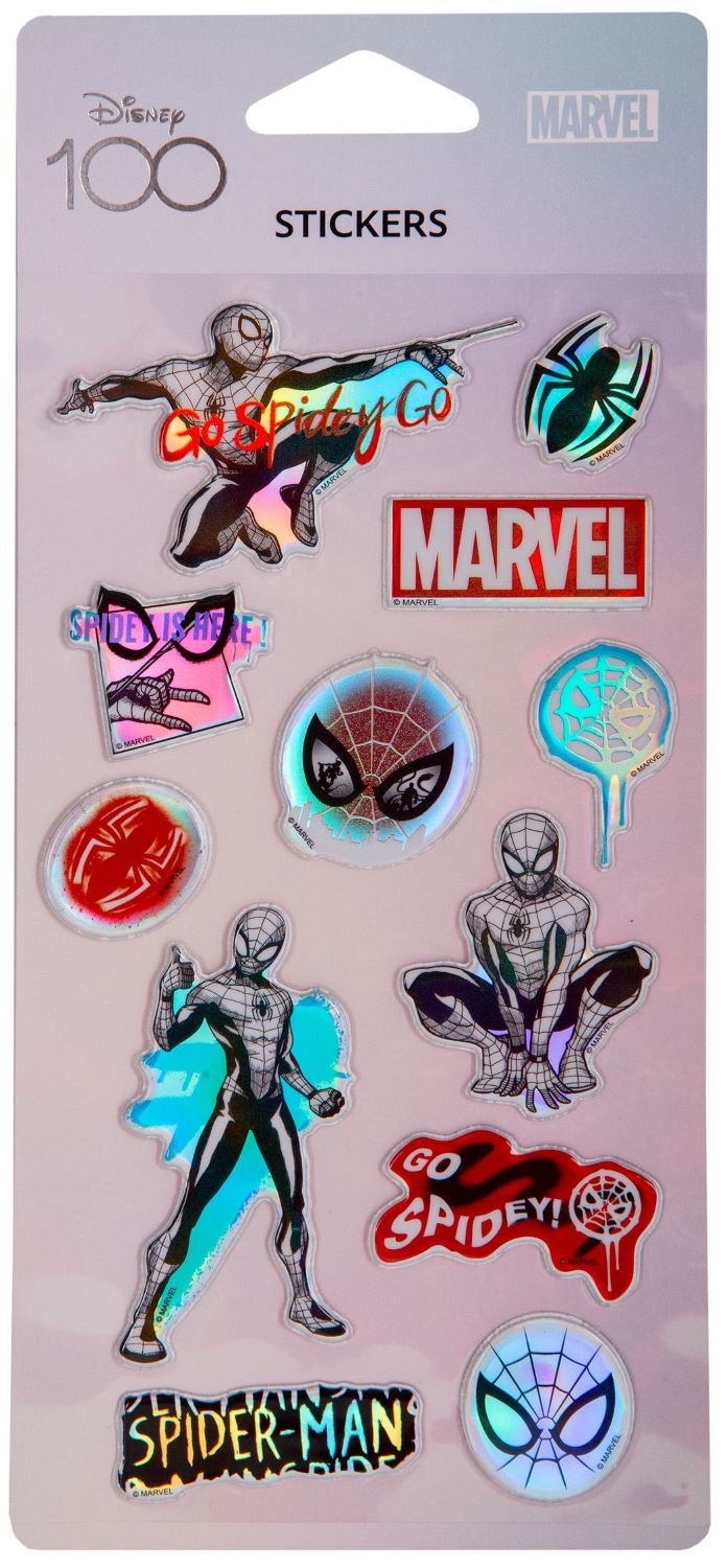 Stickere Pop Up Cool Pack Negru - Disney 100, Spider-Man