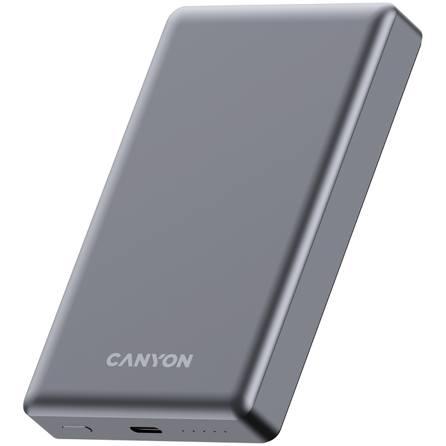 Baterie portabilă  Canyon - OnPower 505 slim, 5000 mAh, Dark Grey